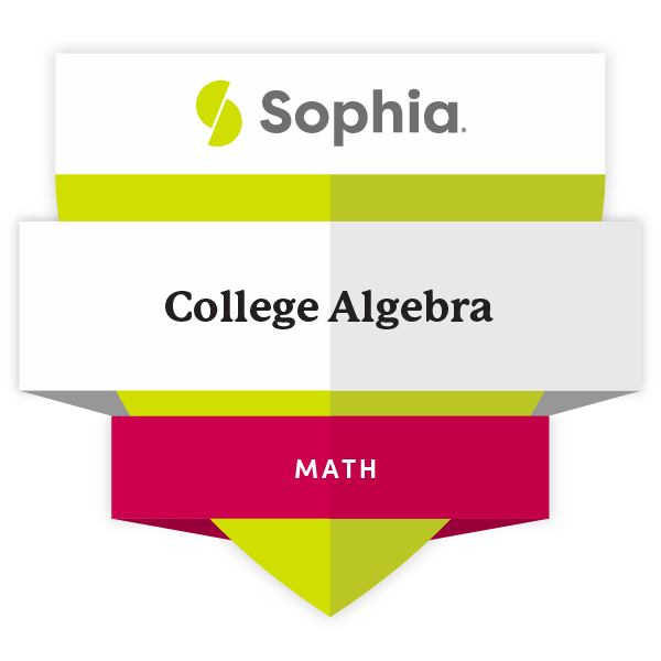 College Algebra (CA1001)