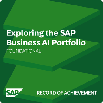 Exploring the SAP Business AI Portfolio - Record of Achievement